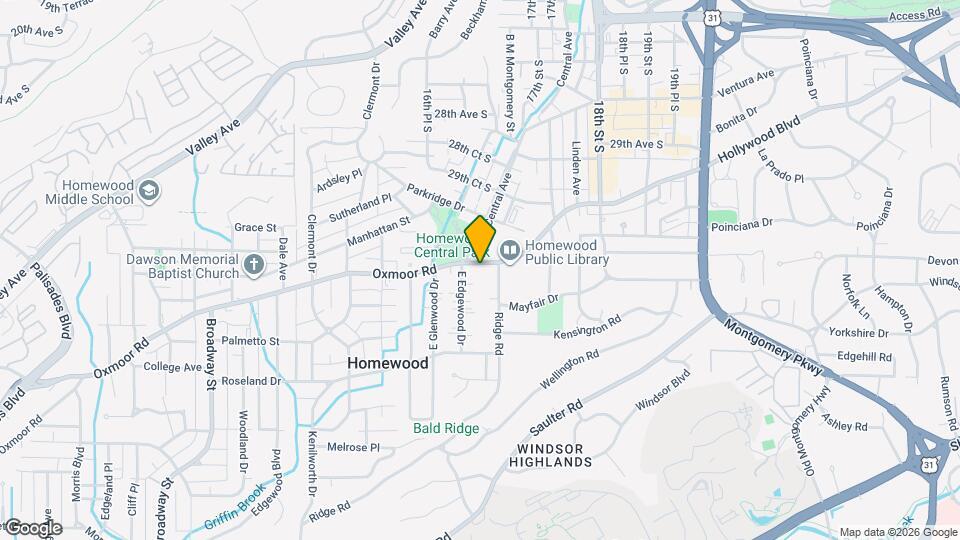 1709 Oxmoor Rd Mapa y Detalles de la Ubicación
