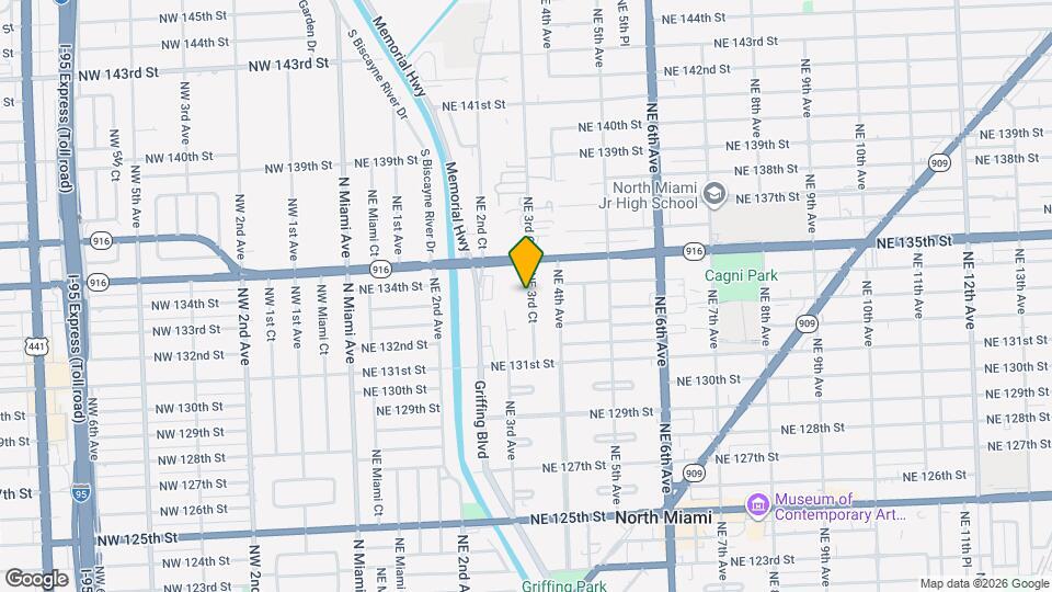 13330 NE 3rd Ct Map and Location Details