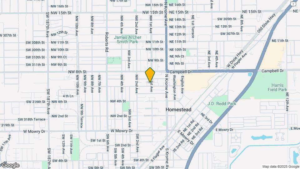 606 NW 1st Ave Map and Location Details