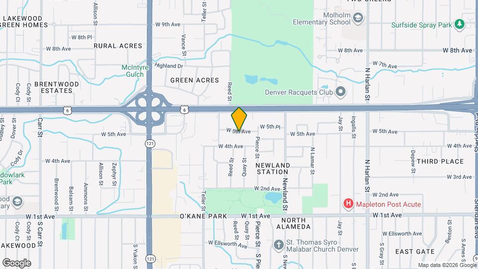 6920 W 5th Ave Map and Location Details