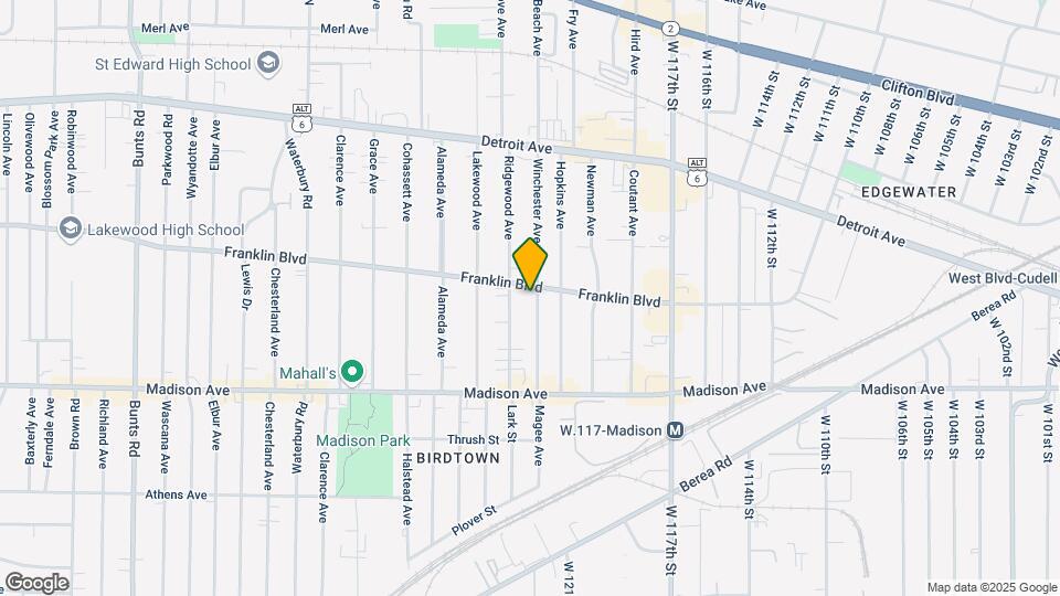 1558 Winchester Ave Map and Location Details