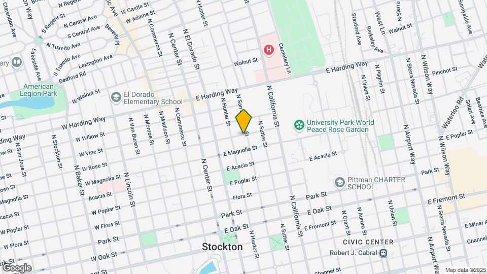1143 N San Joaquin St Map and Location Details