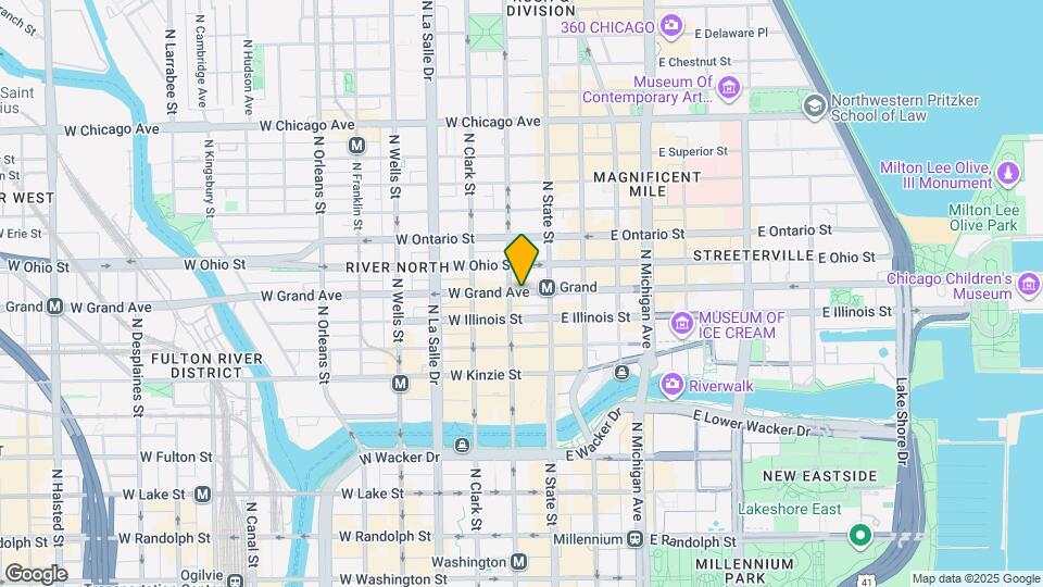 23 W Grand Ave Map and Location Details