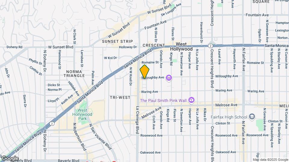 839 N Alfred St, Unit 839.5 Mapa y Detalles de la Ubicación