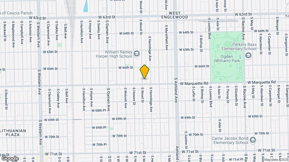 6649 S Wood St Map and Location Details