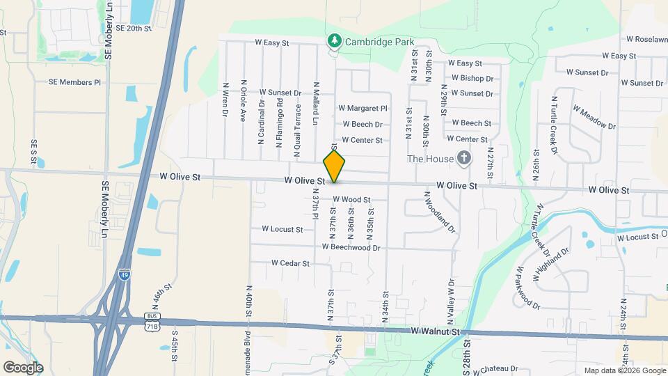 3520 W Olive St Map and Location Details