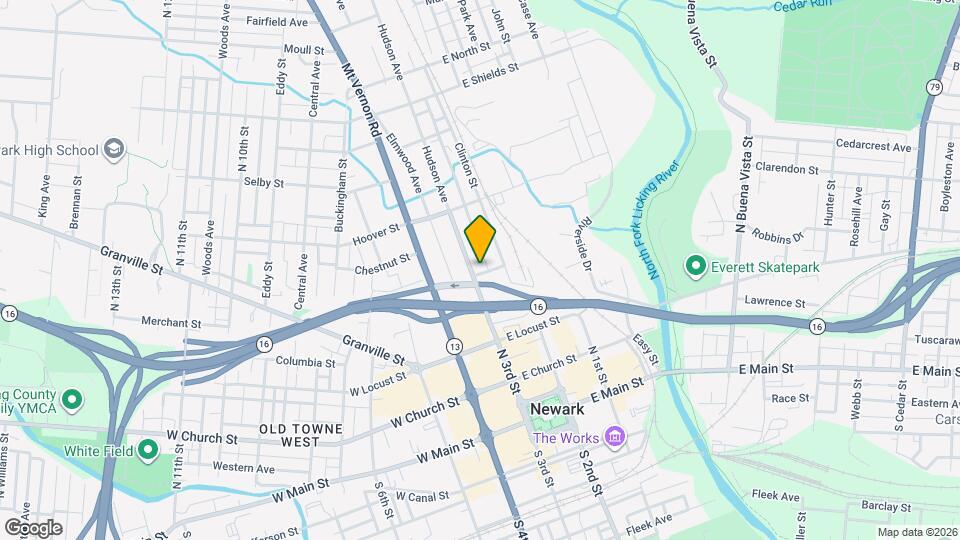 166 Hudson Ave Map and Location Details