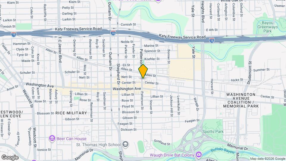 1102 Patterson St Map and Location Details