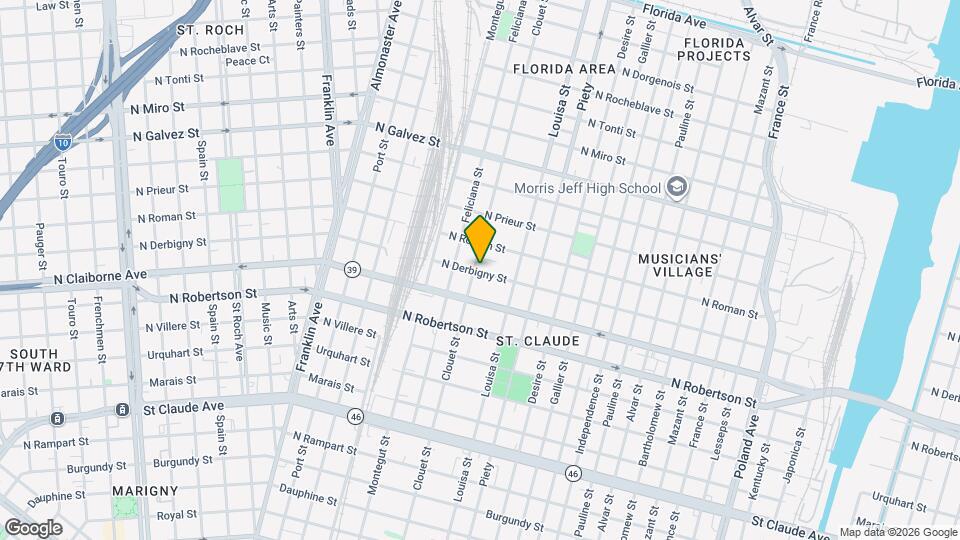 1703 Clouet St Map and Location Details