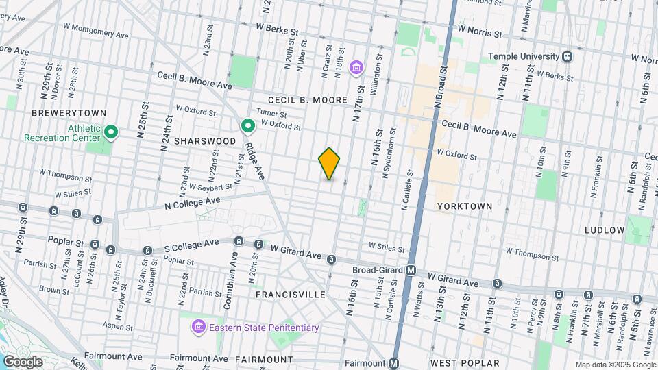 1400 N Bouvier St Map and Location Details