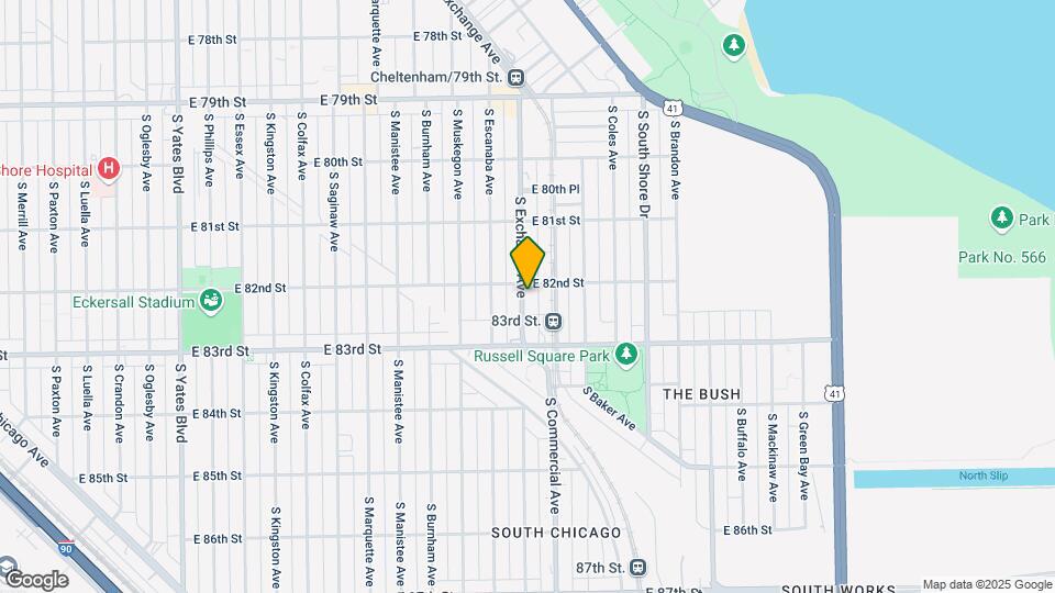 8207 S Exchange Ave Map and Location Details
