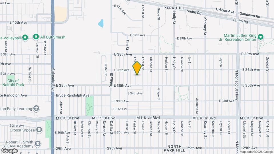 3556 Fairfax St Map and Location Details