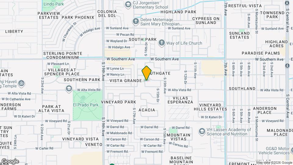 6229 S 16th Dr Map and Location Details