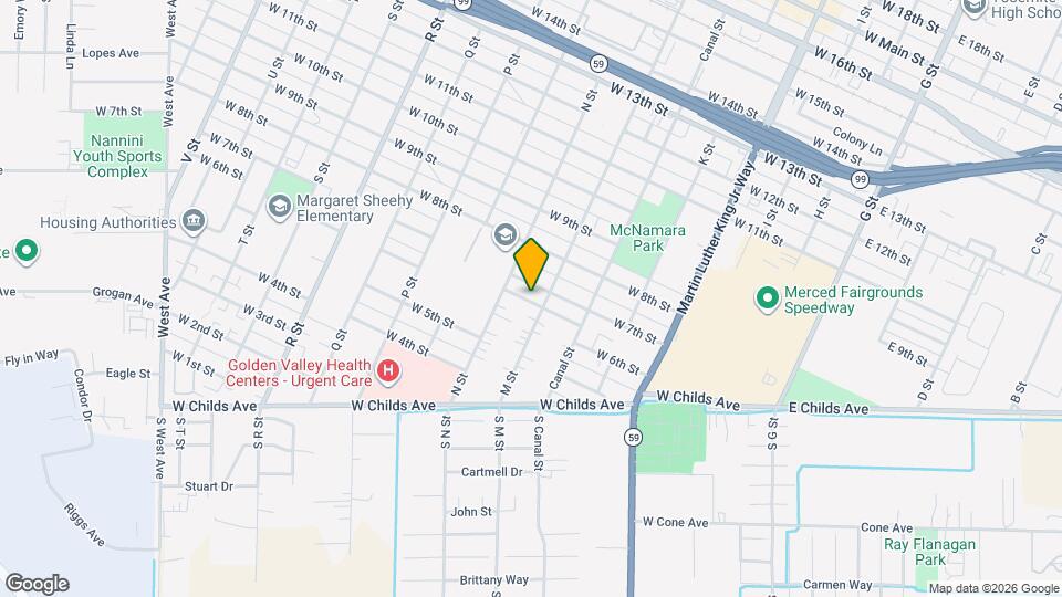 615 W 6th St Map and Location Details