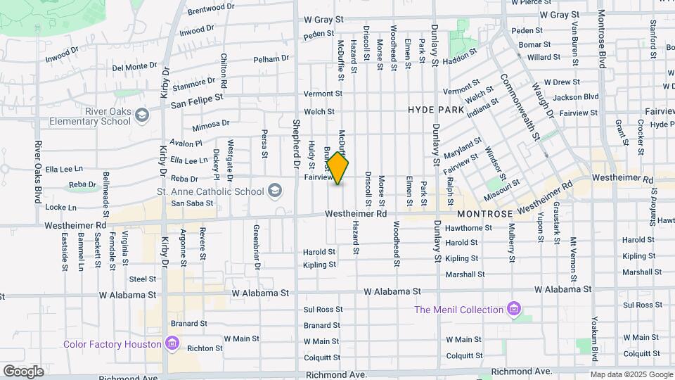 2420 McDuffie St Map and Location Details