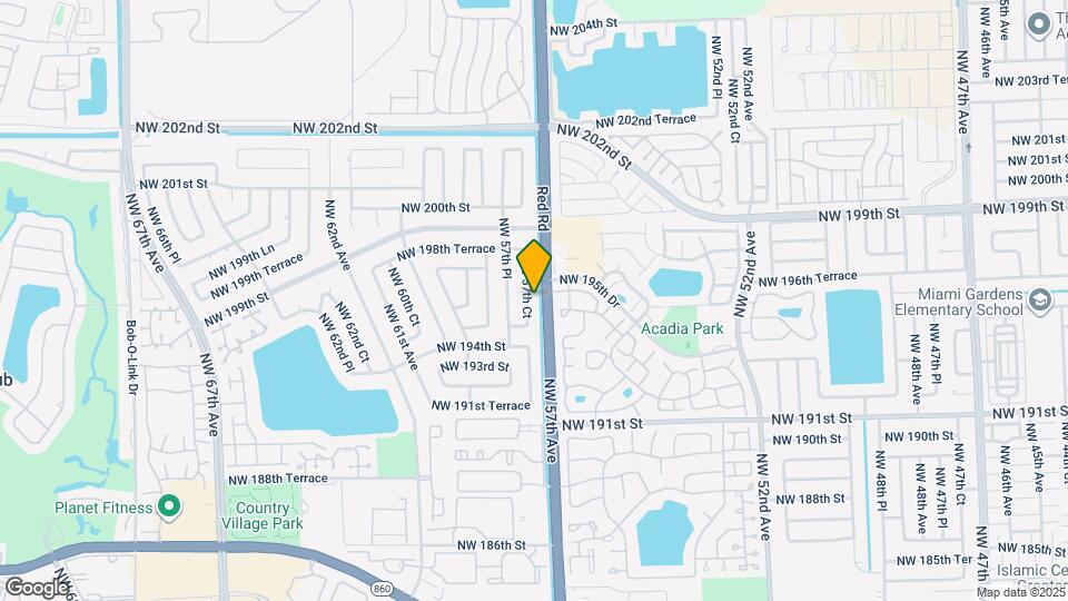 19551 NW 57th Ct Map and Location Details
