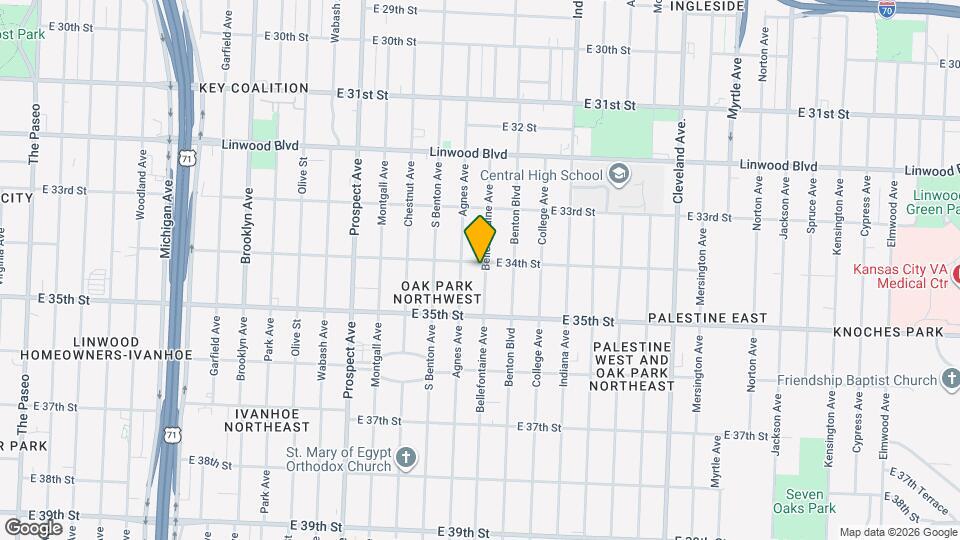 3408 Bellefontaine Ave Map and Location Details