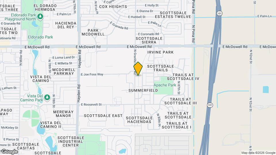 1249 N Granite Reef Rd Map and Location Details