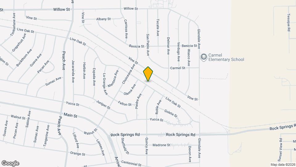 18964 Live Oak St Map and Location Details