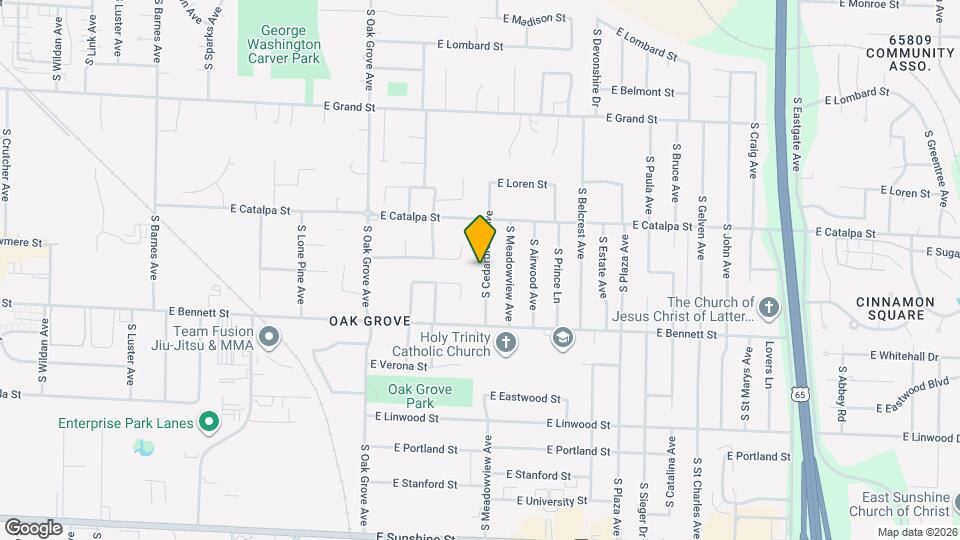 1263 S Cedarbrook Ave Map and Location Details