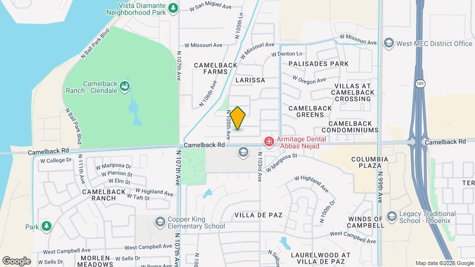 10454 W Pasadena Ave Map and Location Details