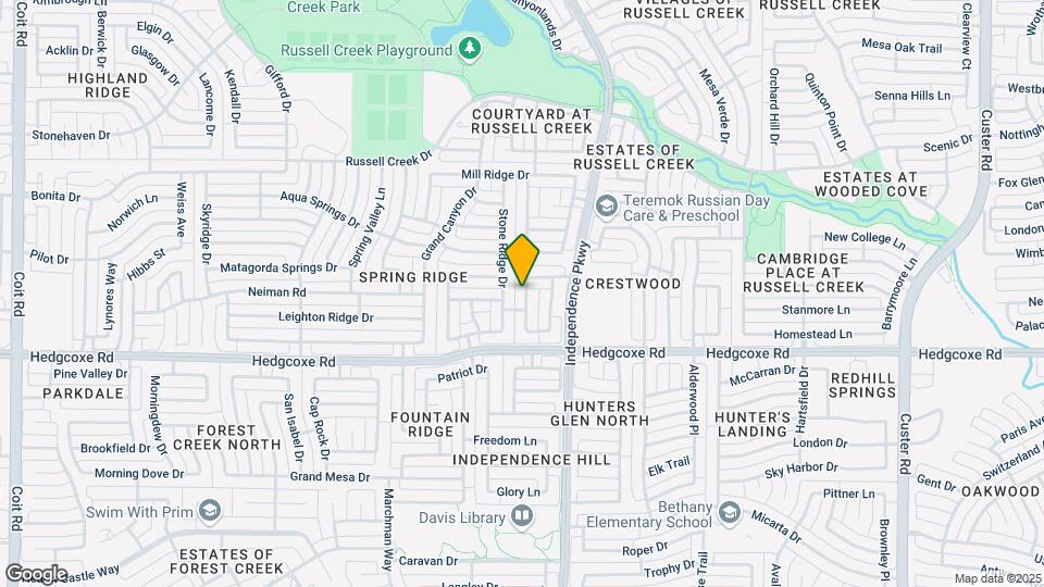 8113 Springmoss Dr Map and Location Details