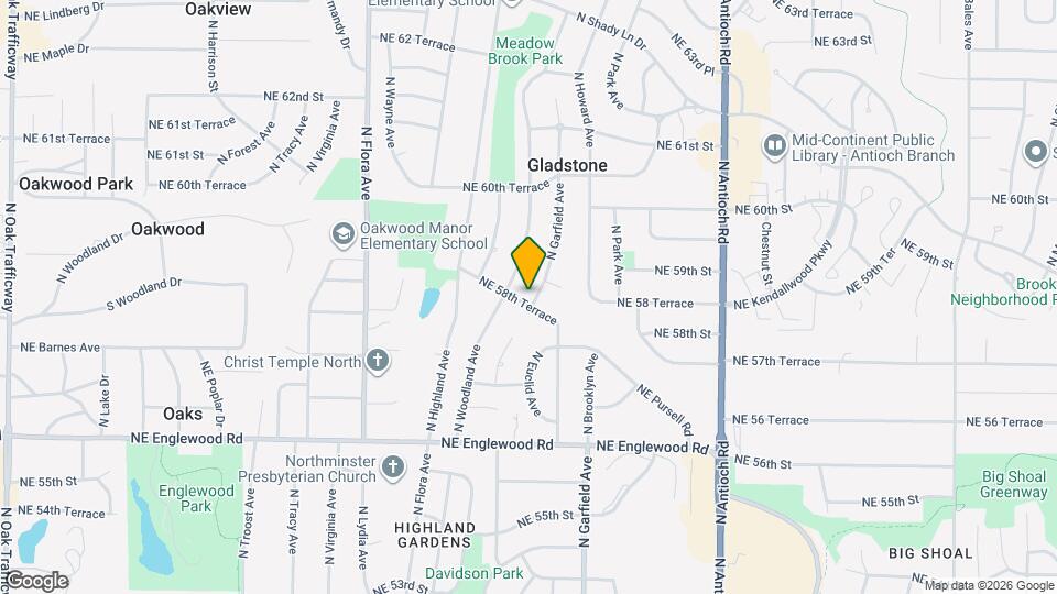 5810 N Garfield Ave Map and Location Details