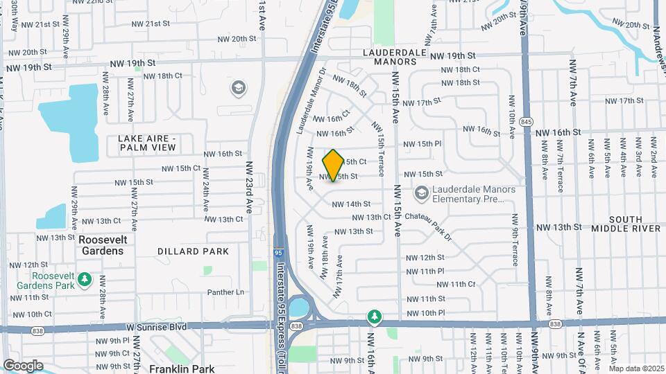 1707 NW 14th Ct Map and Location Details