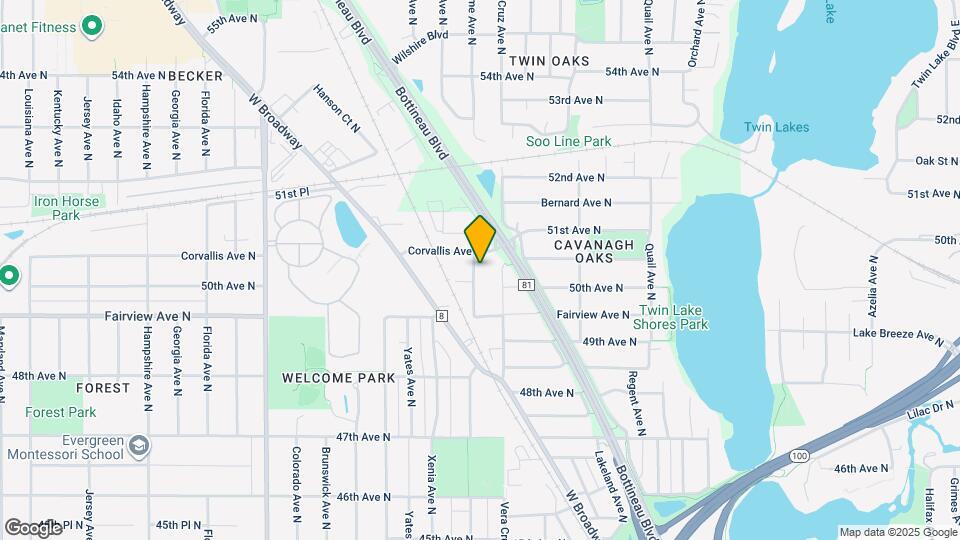 5020 Welcome Ave N Map and Location Details