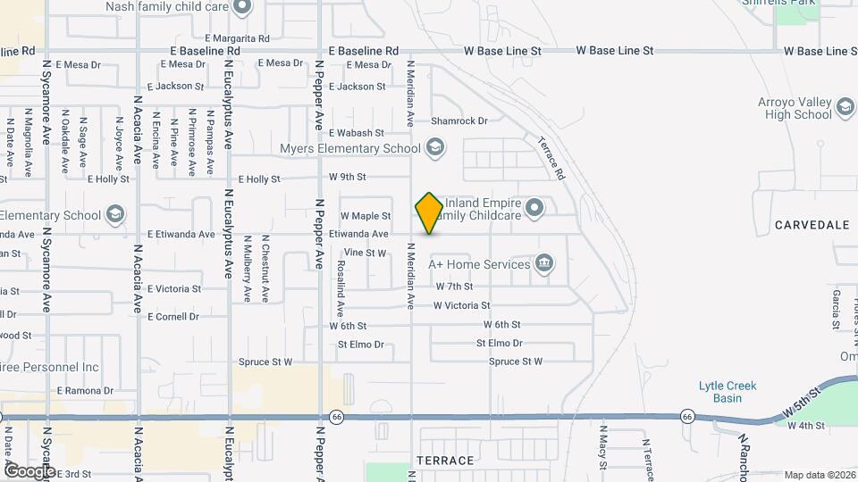 2643 Etiwanda Ave Mapa y Detalles de la Ubicación