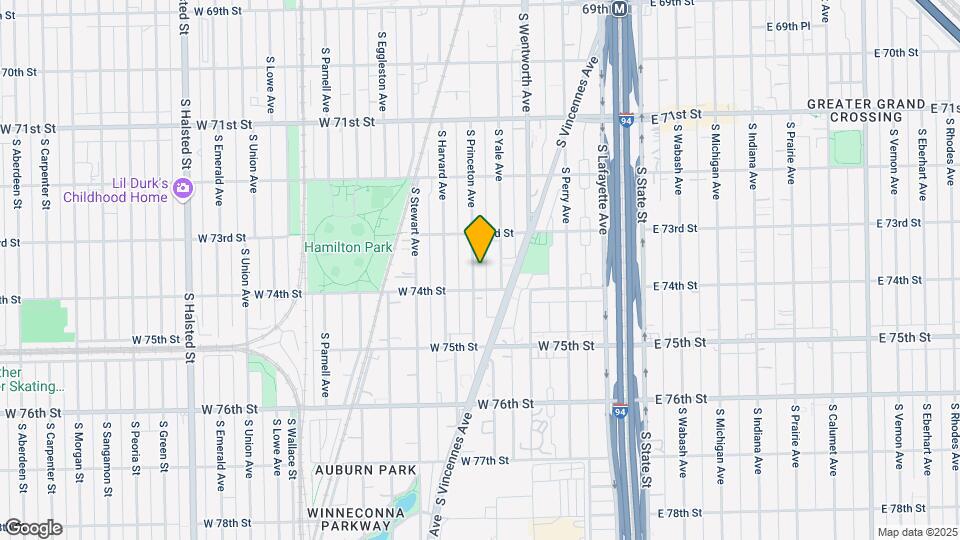 7339 S Princeton Ave Map and Location Details