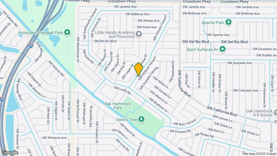 1952 SW Hickock Terrace Mapa y Detalles de la Ubicación