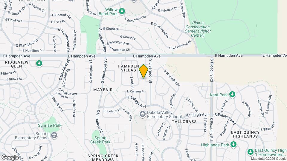 3647 S Lisbon Ct Map and Location Details