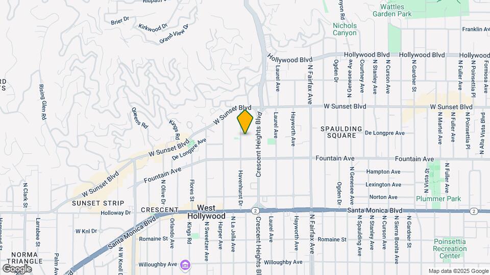 1350 N Havenhurst Dr Map and Location Details