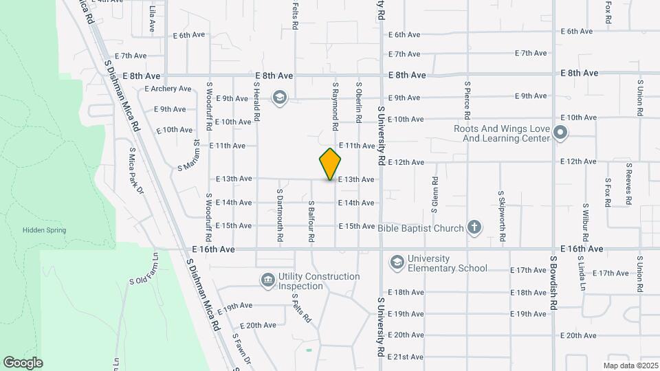 10422 E 13th Ave Map and Location Details