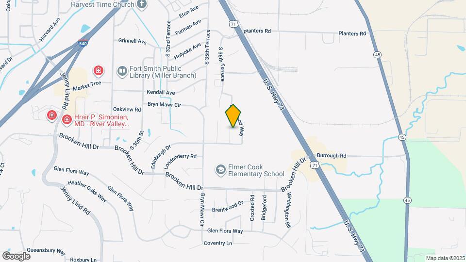 9007 Hawthorne Ln Map and Location Details