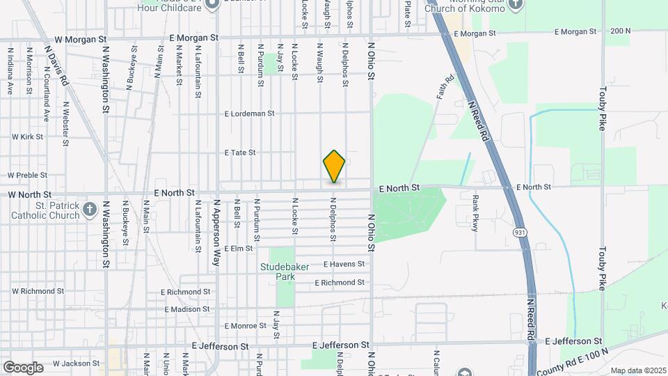 1020 E North St Map and Location Details