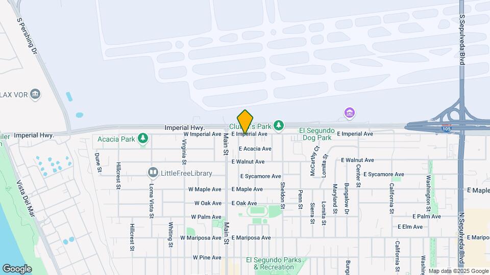 206 E Imperial Ave Mapa y Detalles de la Ubicación