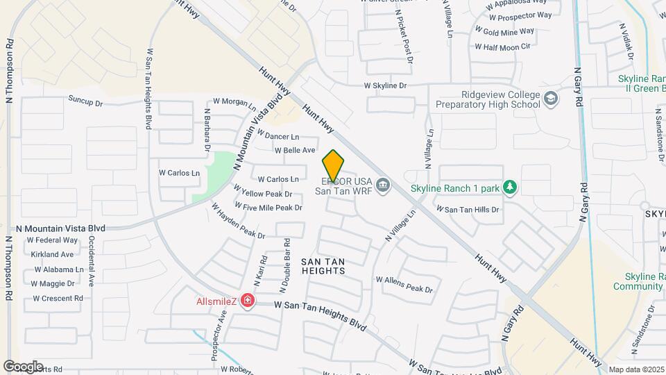 2863 W San Carlos Ln Mapa y Detalles de la Ubicación