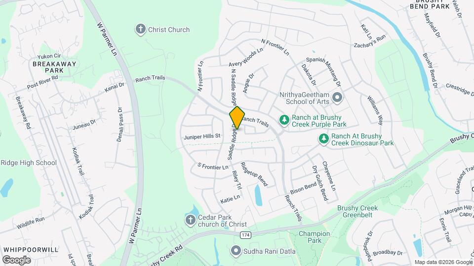 206 Saddle Ridge Dr Map and Location Details