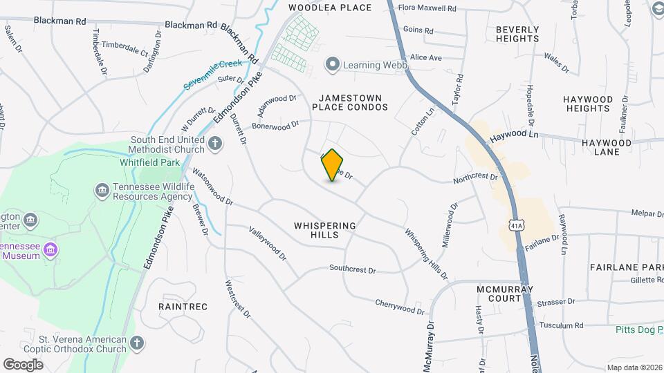 568 Whispering Hills Dr Mapa y Detalles de la Ubicación