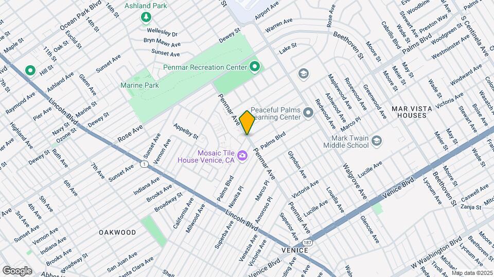 1801 Penmar Ave Map and Location Details