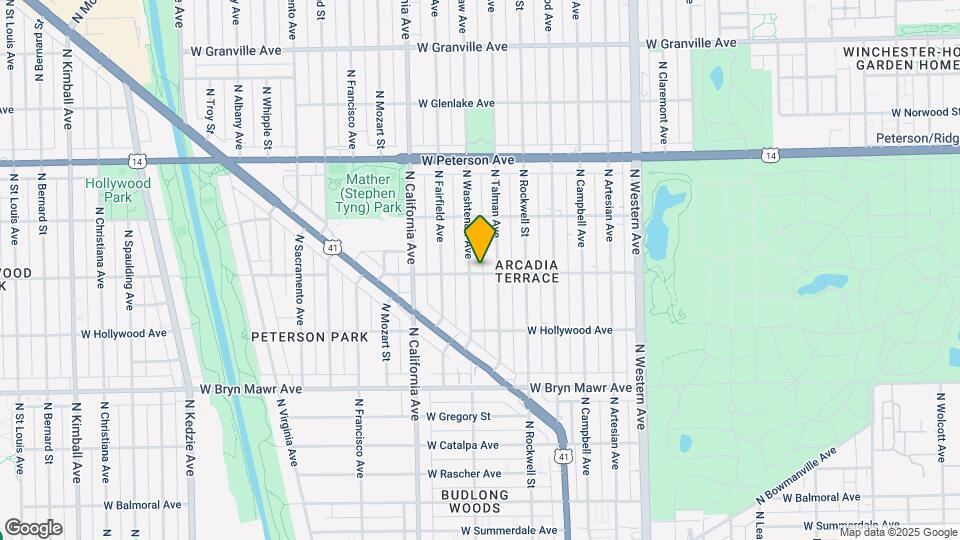 5809 N Washtenaw Ave Map and Location Details