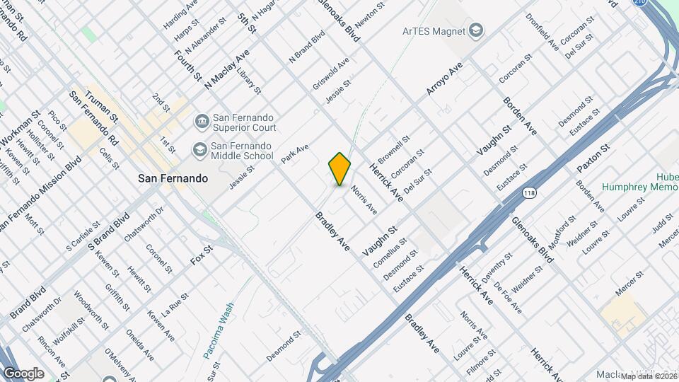13591 Brownell St Map and Location Details