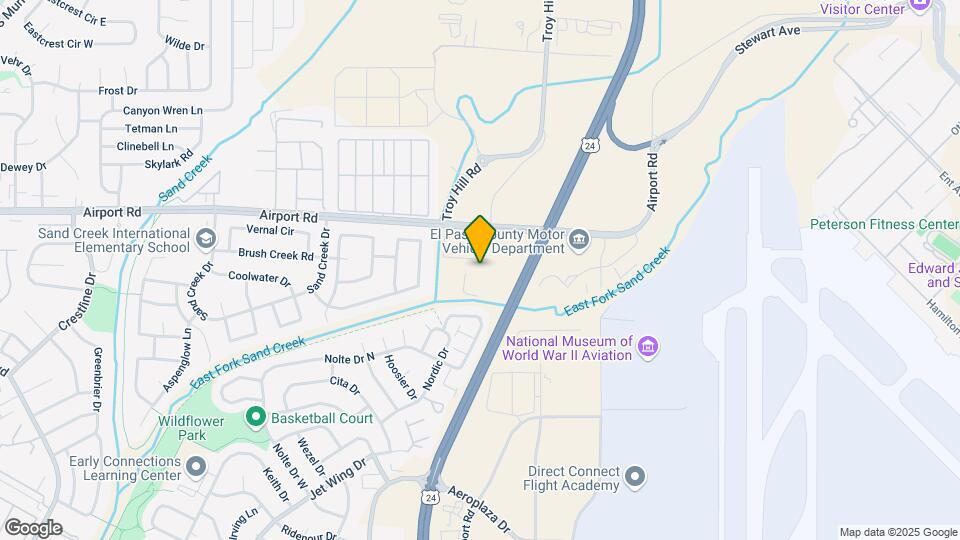 Furnished Studio-Colorado Springs - Airport Map and Location Details