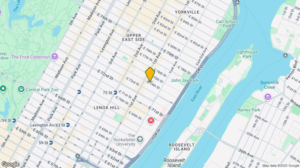 410 E 74th St Mapa y Detalles de la Ubicación