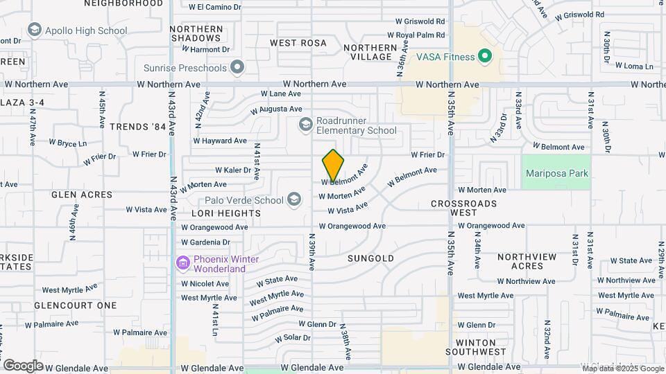 3821 W Belmont Ave Map and Location Details