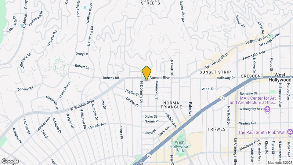 9040 W Sunset Blvd Map and Location Details