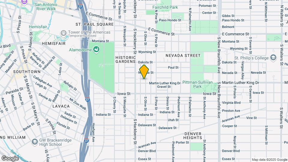 527 S Olive St Mapa y Detalles de la Ubicación