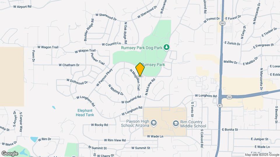 207 N Mogollon Trail Map and Location Details